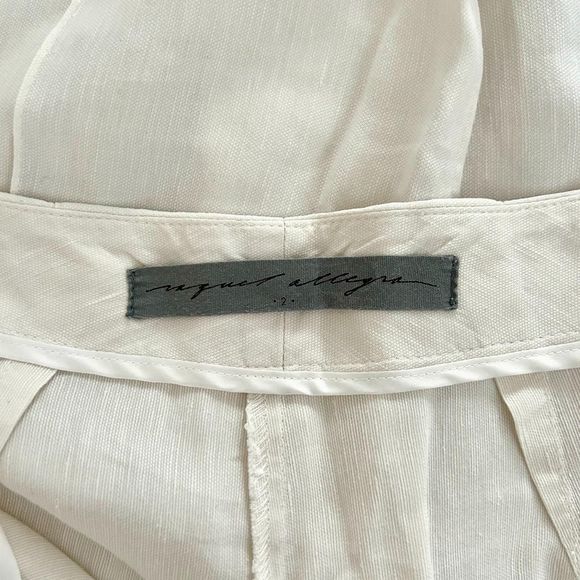 RAQUEL ALLEGRA Off-White Wide Leg Pants 4/6 - Picture 4 of 4